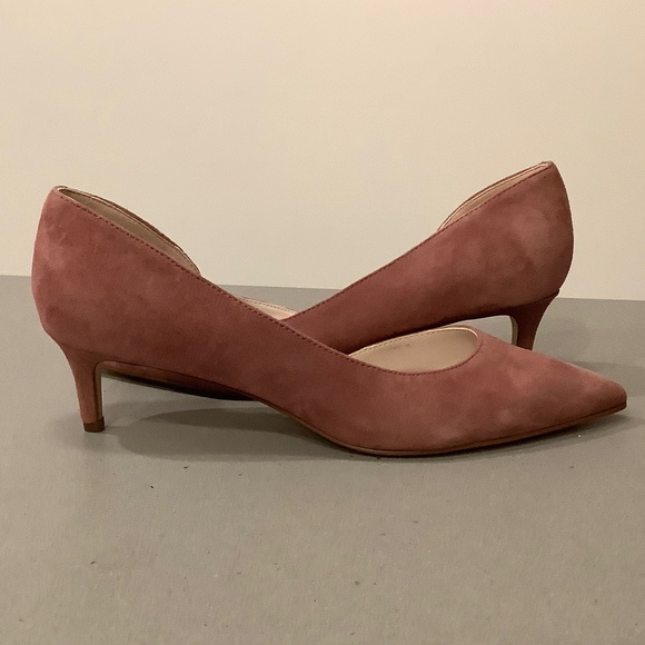 Nine West “Fiacre” Medium Pink Suede Pointy Toe Low Heel Pump Size 9M - Picture 2 of 10